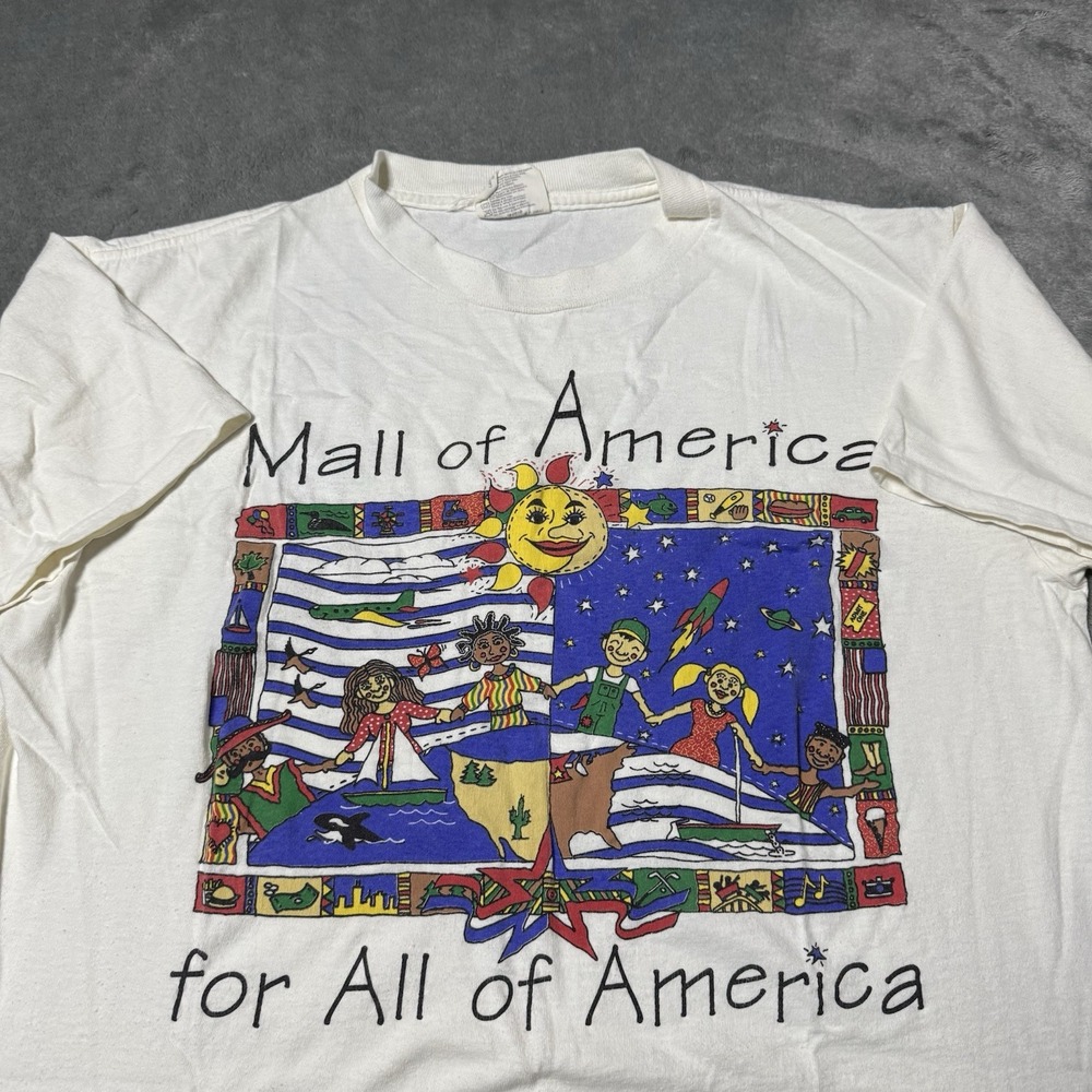 VTG 90s‎ Oneita Mall Of America Single Stitch Shirt Mens Size Large